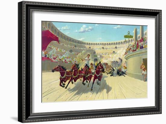 The Ben Hur Chariot Race-null-Framed Giclee Print