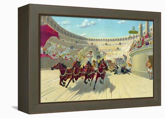 The Ben Hur Chariot Race-null-Framed Premier Image Canvas