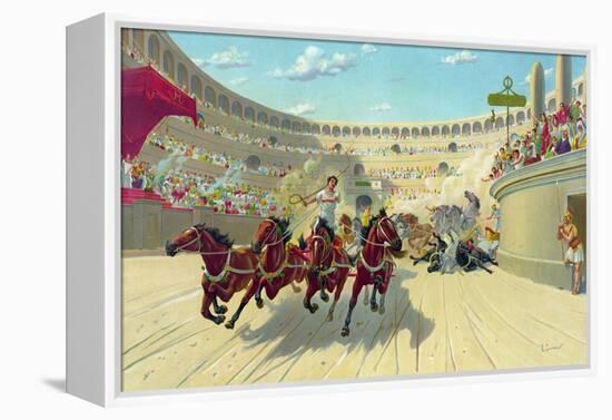 The Ben Hur Chariot Race-null-Framed Premier Image Canvas