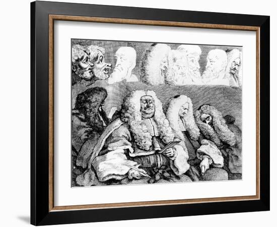 The Bench, 1758-William Hogarth-Framed Giclee Print