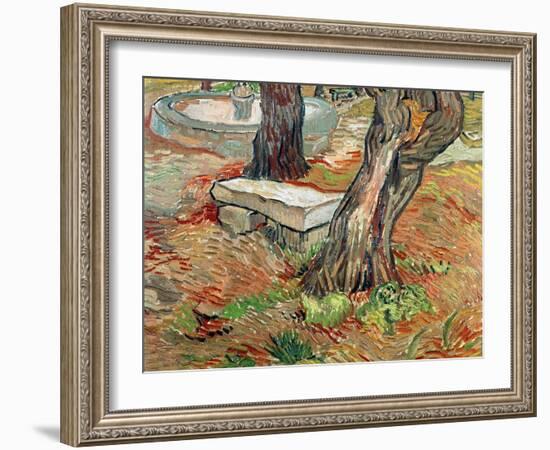 The Bench at Saint-Remy, c.1889-Vincent van Gogh-Framed Giclee Print