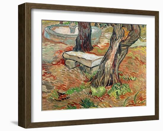 The Bench at Saint-Remy, c.1889-Vincent van Gogh-Framed Giclee Print