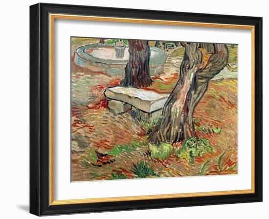 The Bench at Saint-Remy, c.1889-Vincent van Gogh-Framed Giclee Print