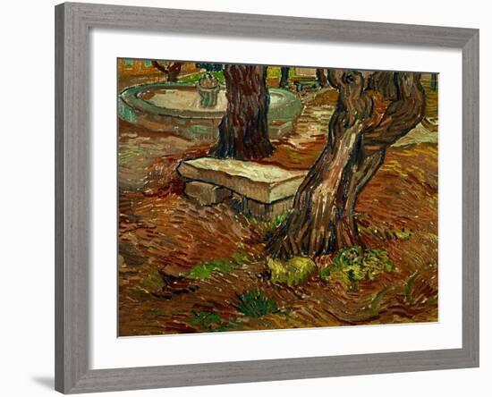 The Bench of Saint-Remy, c.1889-Vincent van Gogh-Framed Giclee Print