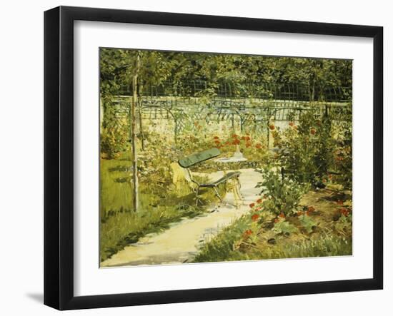 The Bench, the Garden at Versailles-Edouard Manet-Framed Giclee Print