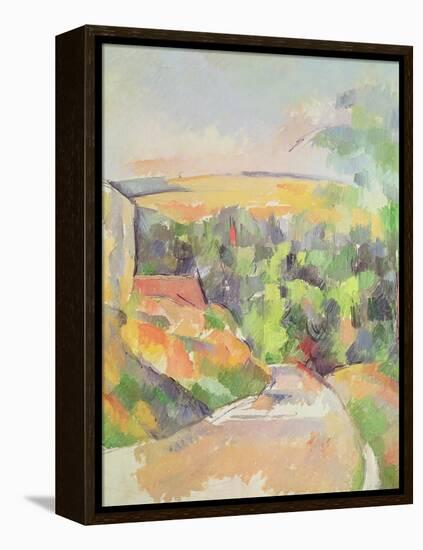 The Bend in the Road, 1900-06-Paul Cézanne-Framed Premier Image Canvas