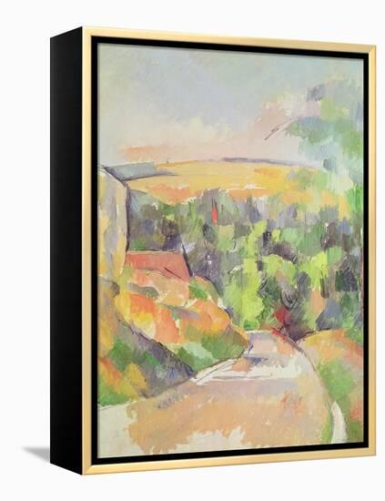 The Bend in the Road, 1900-06-Paul Cézanne-Framed Premier Image Canvas