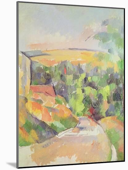 The Bend in the Road, 1900-06-Paul Cézanne-Mounted Giclee Print