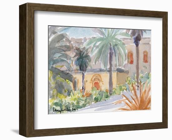 The Benedictine Abbey, Abu Ghosh, Isreal, 2019 (W/C on Paper)-Lucy Willis-Framed Giclee Print