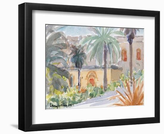 The Benedictine Abbey, Abu Ghosh, Isreal, 2019 (W/C on Paper)-Lucy Willis-Framed Giclee Print