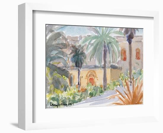 The Benedictine Abbey, Abu Ghosh, Isreal, 2019 (W/C on Paper)-Lucy Willis-Framed Giclee Print