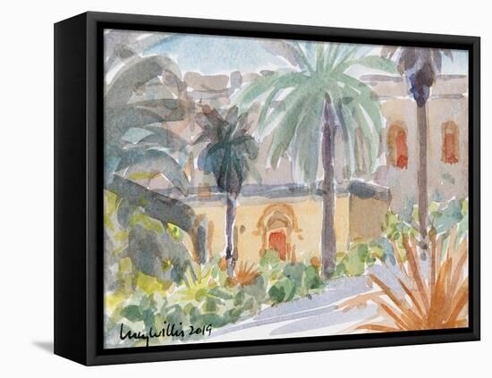 The Benedictine Abbey, Abu Ghosh, Isreal, 2019 (W/C on Paper)-Lucy Willis-Framed Premier Image Canvas