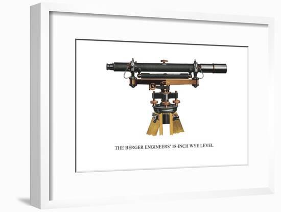 The Berger Engineers' 18 Inch Wye Level-null-Framed Art Print