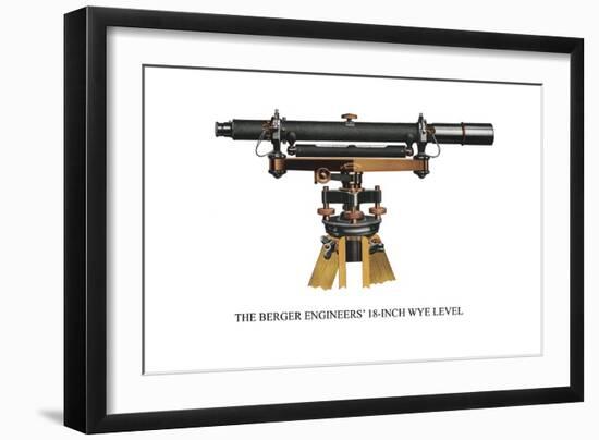The Berger Engineers' 18 Inch Wye Level-null-Framed Art Print