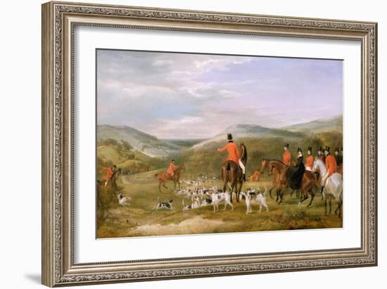 The Berkeley Hunt, 1842: the Meet-Francis Calcraft Turner-Framed Giclee Print