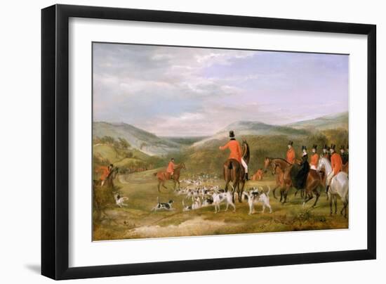 The Berkeley Hunt, 1842: the Meet-Francis Calcraft Turner-Framed Giclee Print