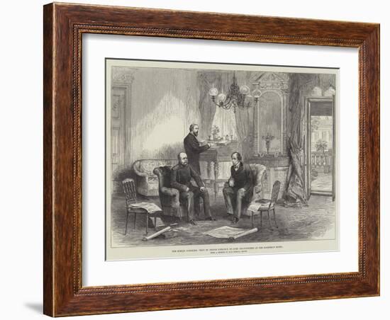The Berlin Congress, Visit of Prince Bismarck to Lord Beaconsfield at the Kaiserhof Hotel-null-Framed Giclee Print