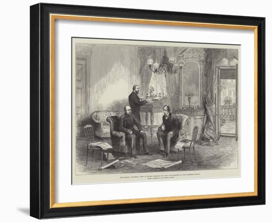 The Berlin Congress, Visit of Prince Bismarck to Lord Beaconsfield at the Kaiserhof Hotel-null-Framed Giclee Print