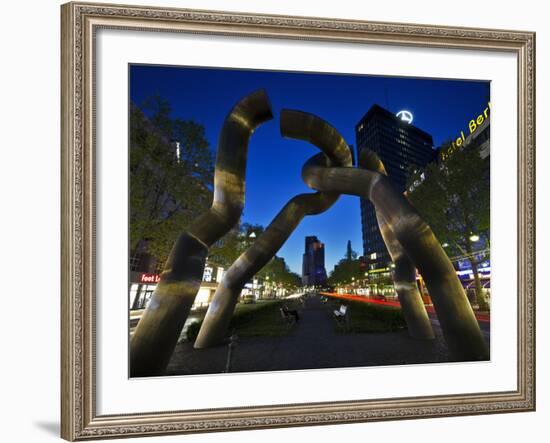 The Berlin Sculpture by Night, Tiergarten, Berlin, Germany-Cahir Davitt-Framed Photographic Print