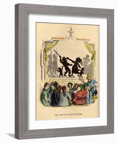 The Berlin Shadowplay, 1840S-Jean-Jacques Grandville-Framed Giclee Print