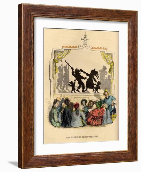 The Berlin Shadowplay, 1840S-Jean-Jacques Grandville-Framed Giclee Print