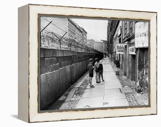 The Berlin Wall, Separating West Berlin and East Berlin, Five Years after Being Built, 1966-null-Framed Stretched Canvas