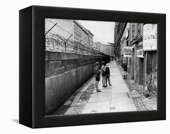 The Berlin Wall, Separating West Berlin and East Berlin, Five Years after Being Built, 1966-null-Framed Stretched Canvas