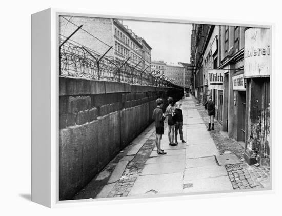 The Berlin Wall, Separating West Berlin and East Berlin, Five Years after Being Built, 1966-null-Framed Stretched Canvas