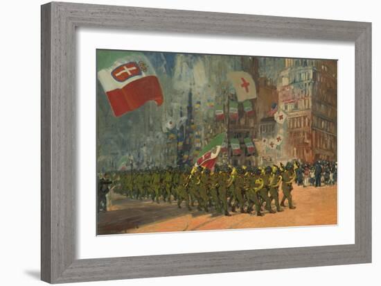 The Bersaglieri, 1918-George Benjamin Luks-Framed Art Print