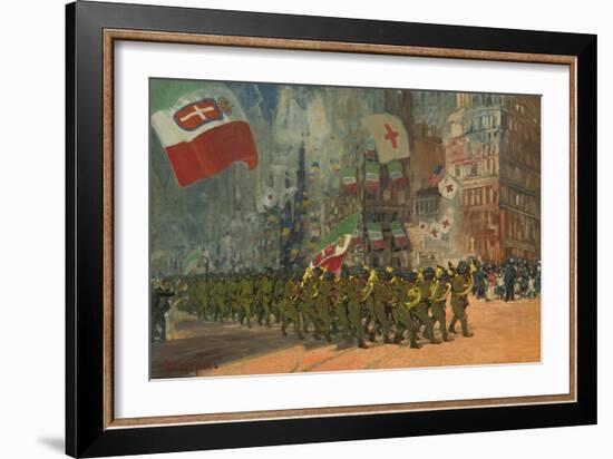 The Bersaglieri, 1918-George Benjamin Luks-Framed Art Print