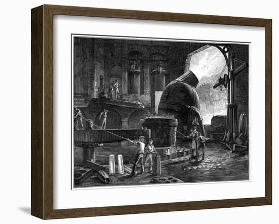 The Bessemer Process for the Mass-Production of Steel, C1880-CJ B-Framed Giclee Print