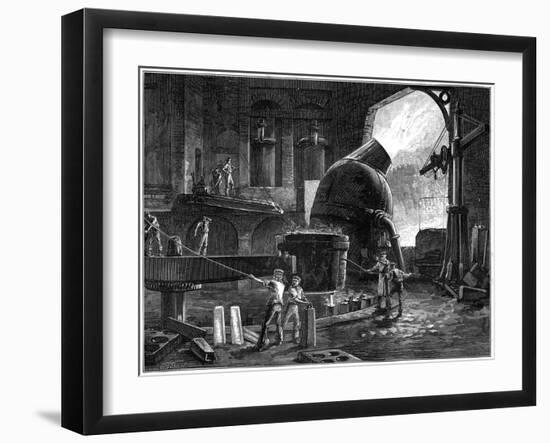 The Bessemer Process for the Mass-Production of Steel, C1880-CJ B-Framed Giclee Print