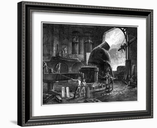 The Bessemer Process for the Mass-Production of Steel, C1880-CJ B-Framed Giclee Print