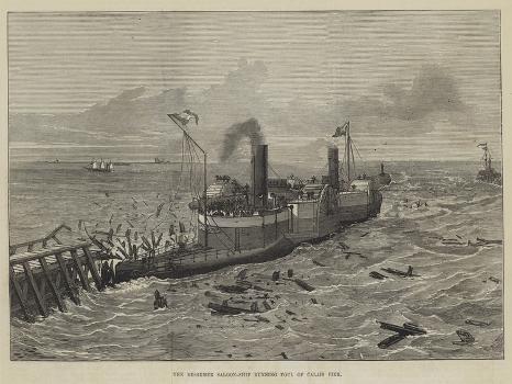 'The Bessemer Saloon-Ship Running Foul of Calais Pier' Giclee Print |  Art.com