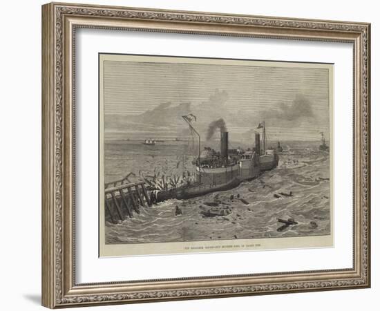 The Bessemer Saloon-Ship Running Foul of Calais Pier-null-Framed Giclee Print