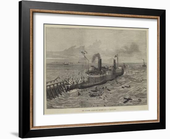 The Bessemer Saloon-Ship Running Foul of Calais Pier-null-Framed Giclee Print