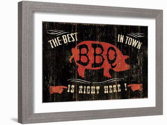 The Best BBQ in Town-Jess Aiken-Framed Art Print