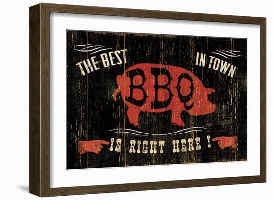 The Best BBQ in Town-Jess Aiken-Framed Art Print