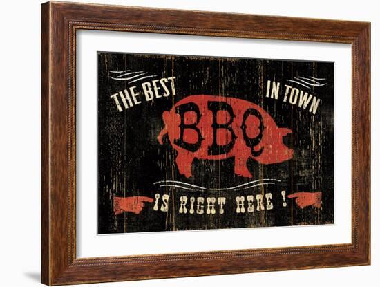 The Best BBQ in Town-Jess Aiken-Framed Art Print