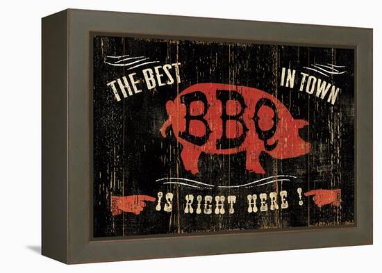 The Best BBQ in Town-Jess Aiken-Framed Stretched Canvas