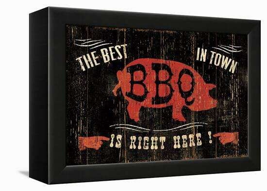 The Best BBQ in Town-Jess Aiken-Framed Stretched Canvas