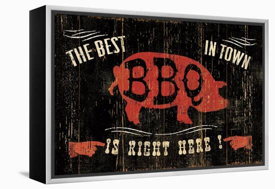 The Best BBQ in Town-Jess Aiken-Framed Stretched Canvas