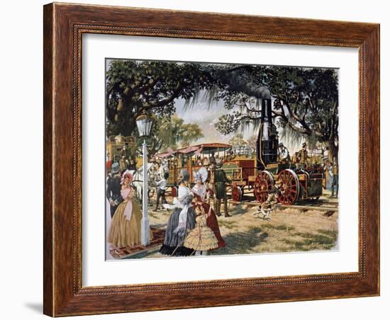 The Best Friend Locomotive from Charleston, United States, 19th Century-null-Framed Giclee Print