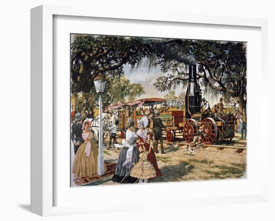 The Best Friend Locomotive from Charleston, United States, 19th Century-null-Framed Giclee Print