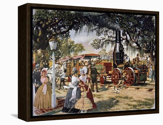 The Best Friend Locomotive from Charleston, United States, 19th Century-null-Framed Premier Image Canvas