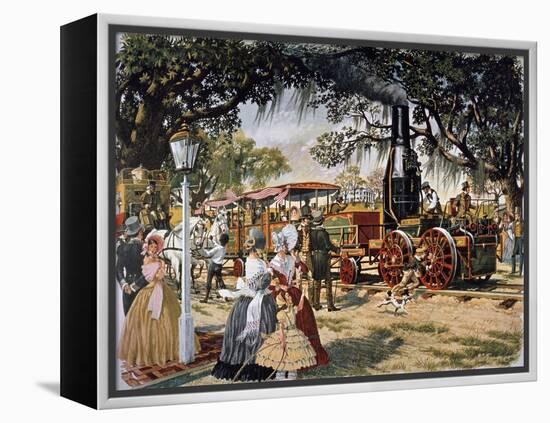 The Best Friend Locomotive from Charleston, United States, 19th Century-null-Framed Premier Image Canvas