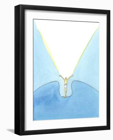 The Best Mediator for Men in Trouble is Another Man, 2002 (W/C on Paper)-Elizabeth Wang-Framed Giclee Print