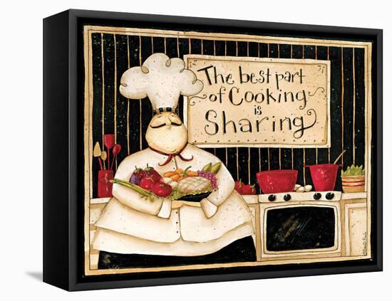 The Best Of Cooking Is Sharing-Dan Dipaolo-Framed Stretched Canvas