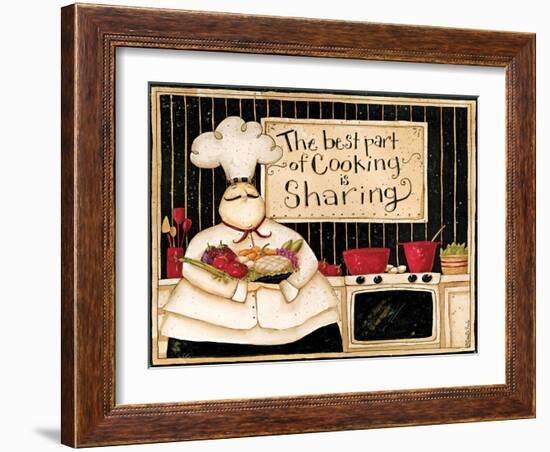 The Best Of Cooking Is Sharing-Dan Dipaolo-Framed Art Print