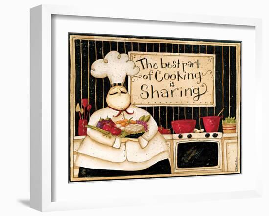 The Best Of Cooking Is Sharing-Dan Dipaolo-Framed Art Print